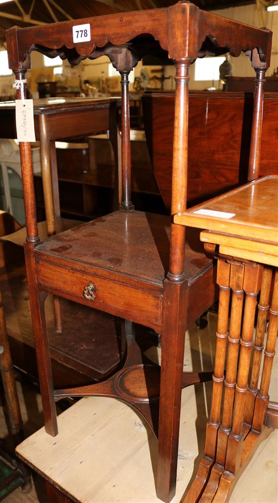 George III mahogany washstand